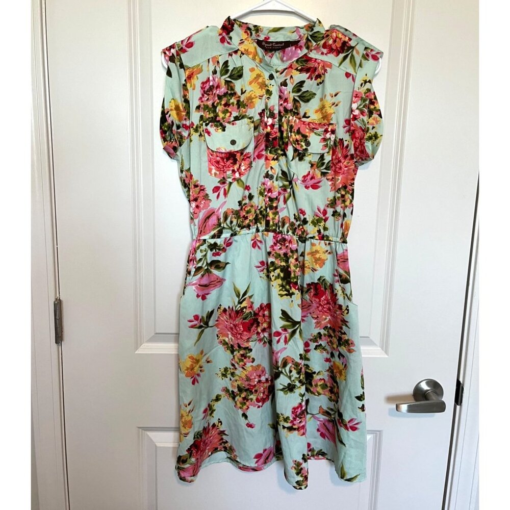 Speed Control New York Sleeveless Button-Up Dress W/ Pockets Size M Summer Midi